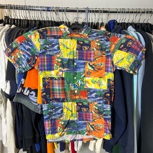 Polo Ralph Lauren Patchwork Tropical Short Sleeve Shirt - Men's